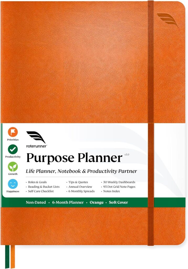 Purpose Planner B5 Undated Monthly Weekly Daily Productivity Journal